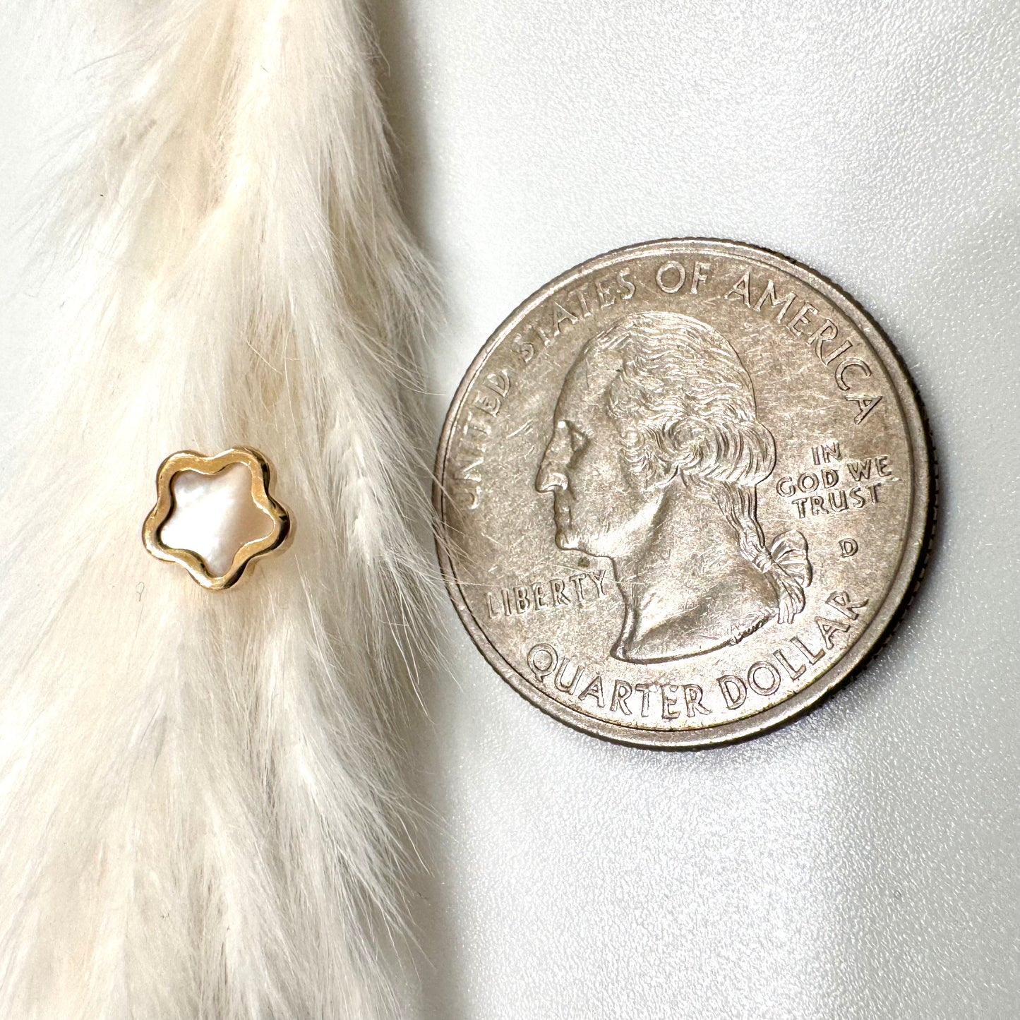 Small White Starry Earrings