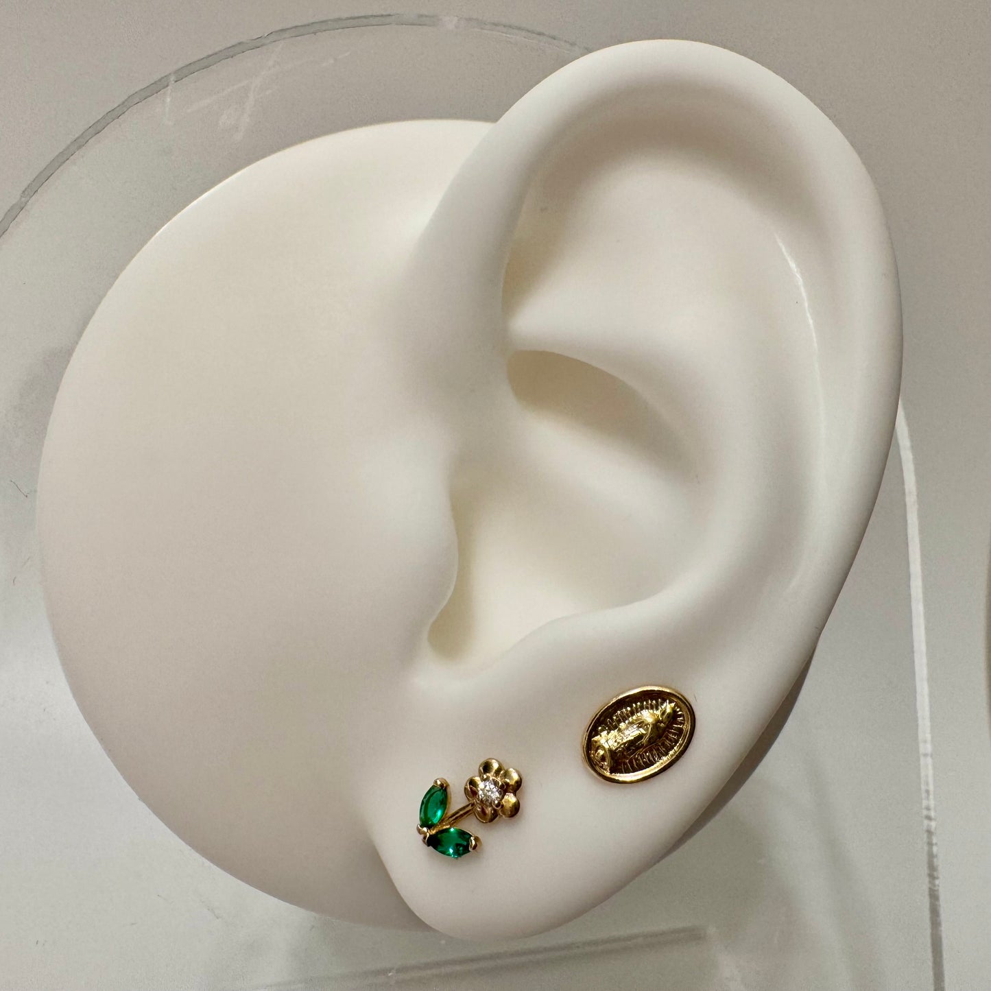 Small Stemmed Flower Earrings