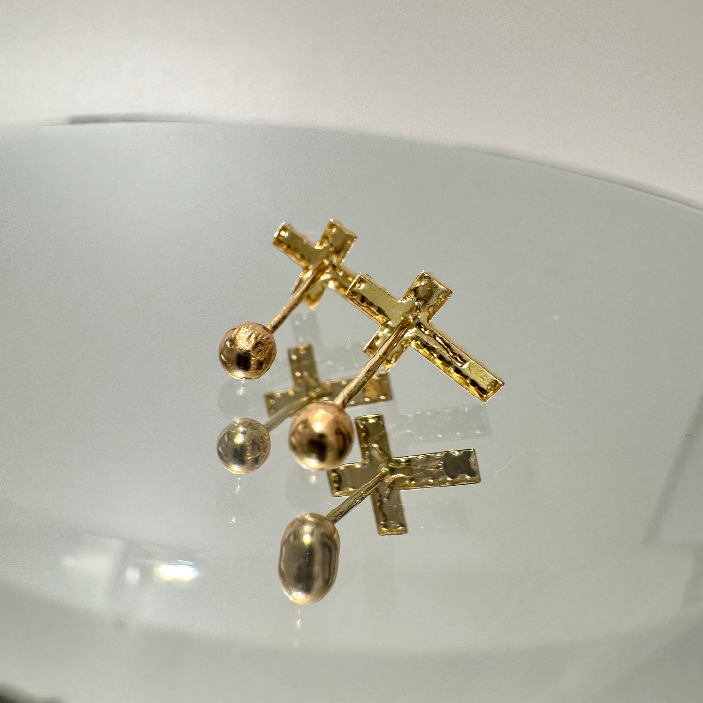 Cross Flat J1 Earrings