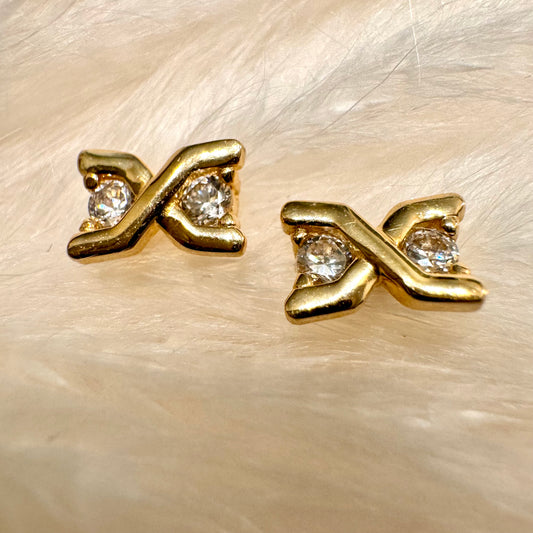 Dainty Hourglass Cz Earrings