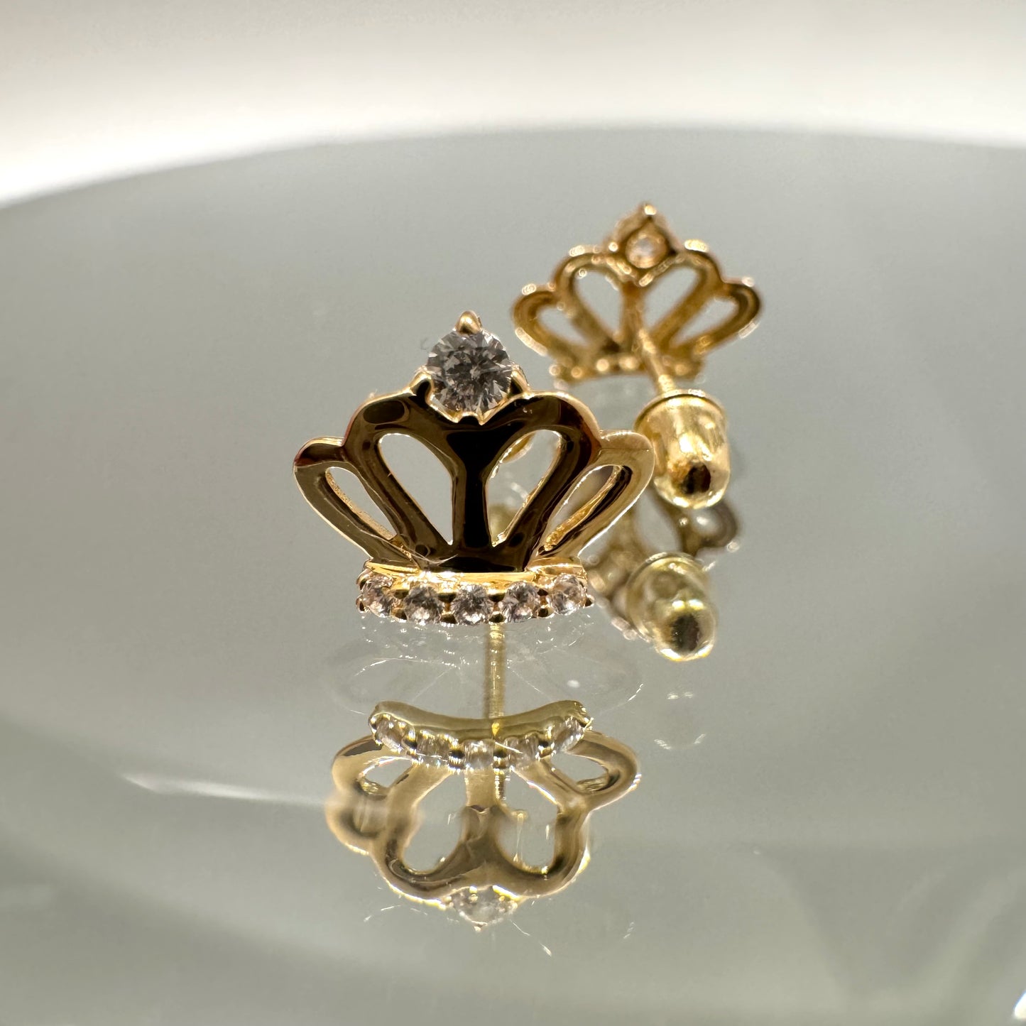 Crown Cz Earrings