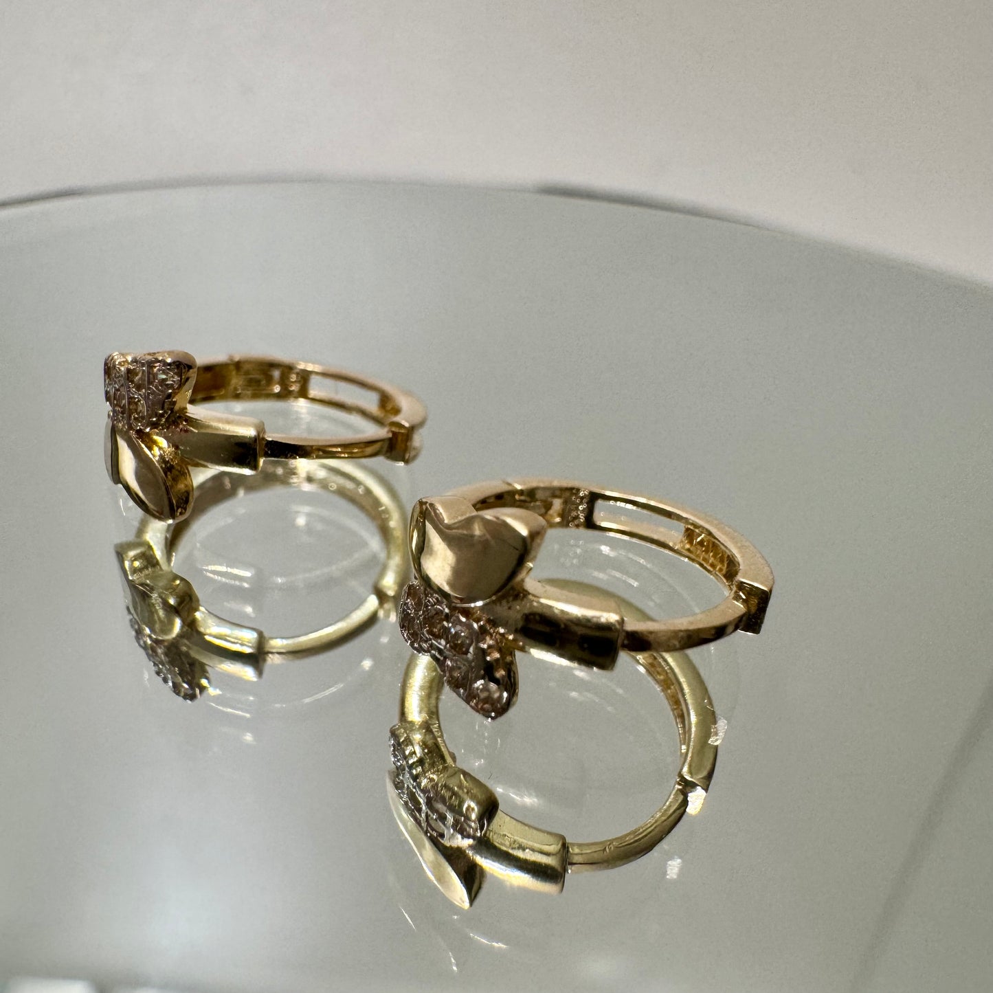 Small Butterfly Hoop Earrings