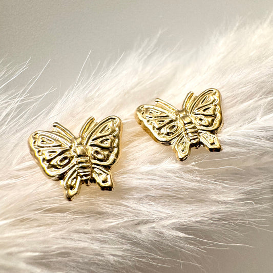 Butterfly medium flat earrings