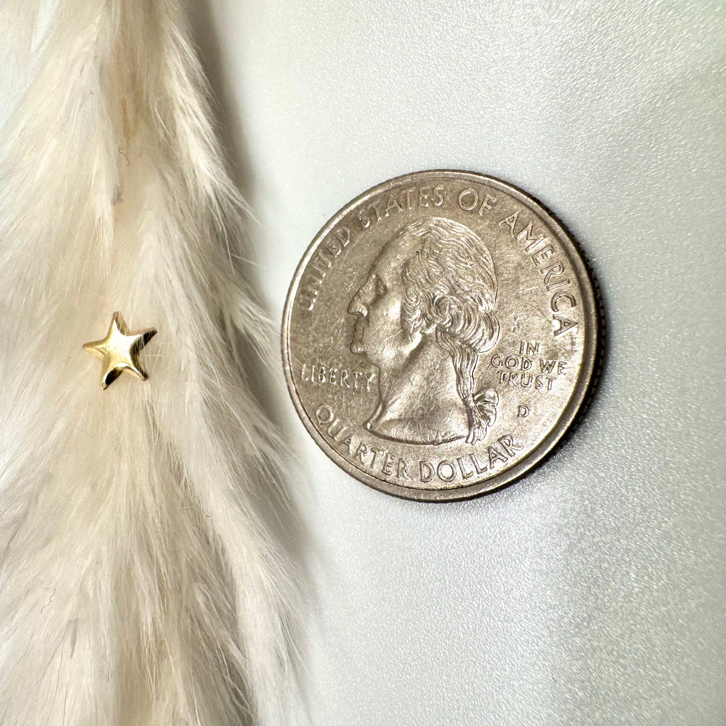 Mini flat star earrings