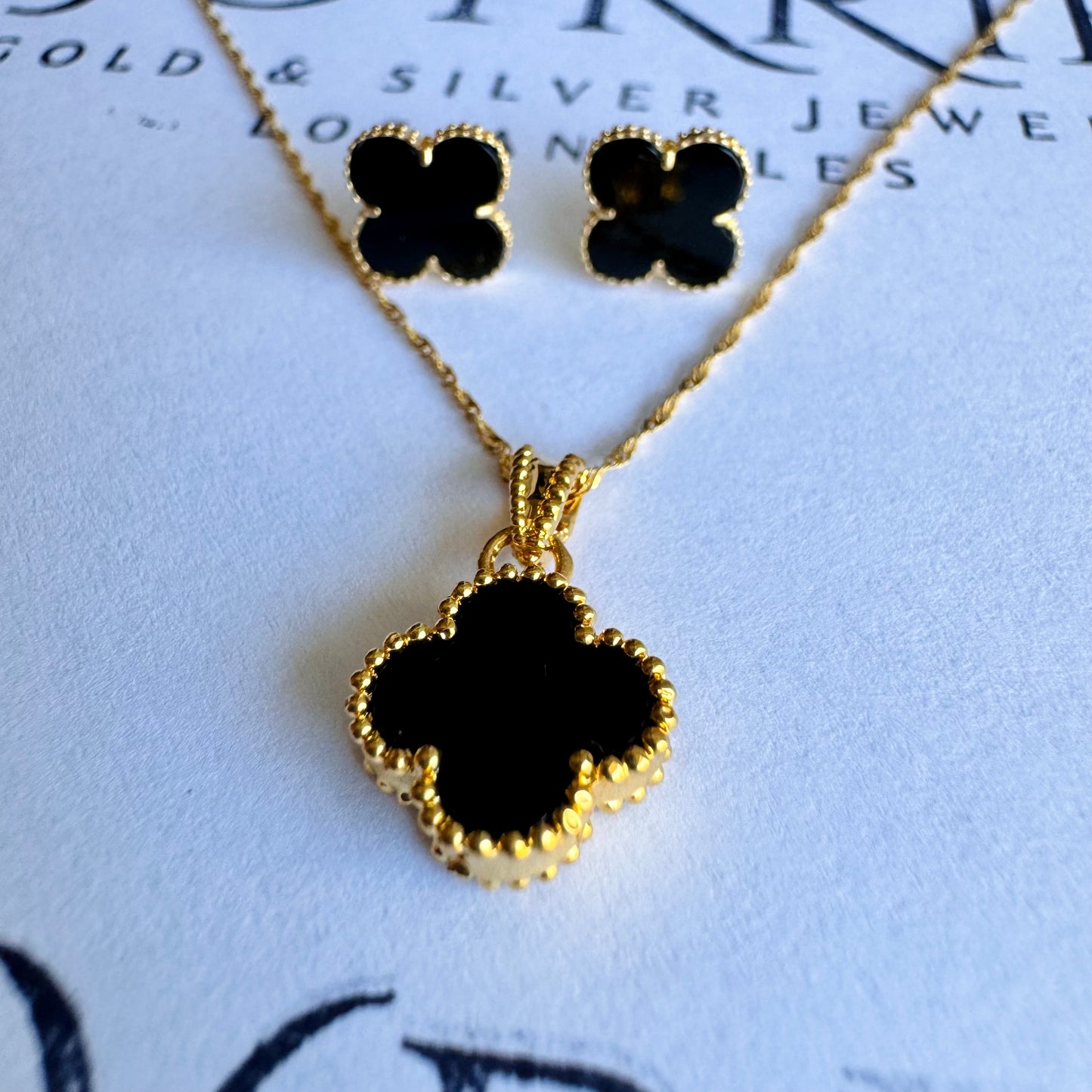 Black Lucky Clover Set Small