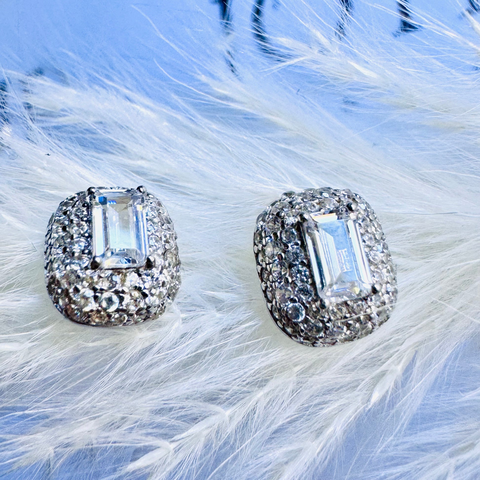 Small Emerald Cut Earrings - Main Image