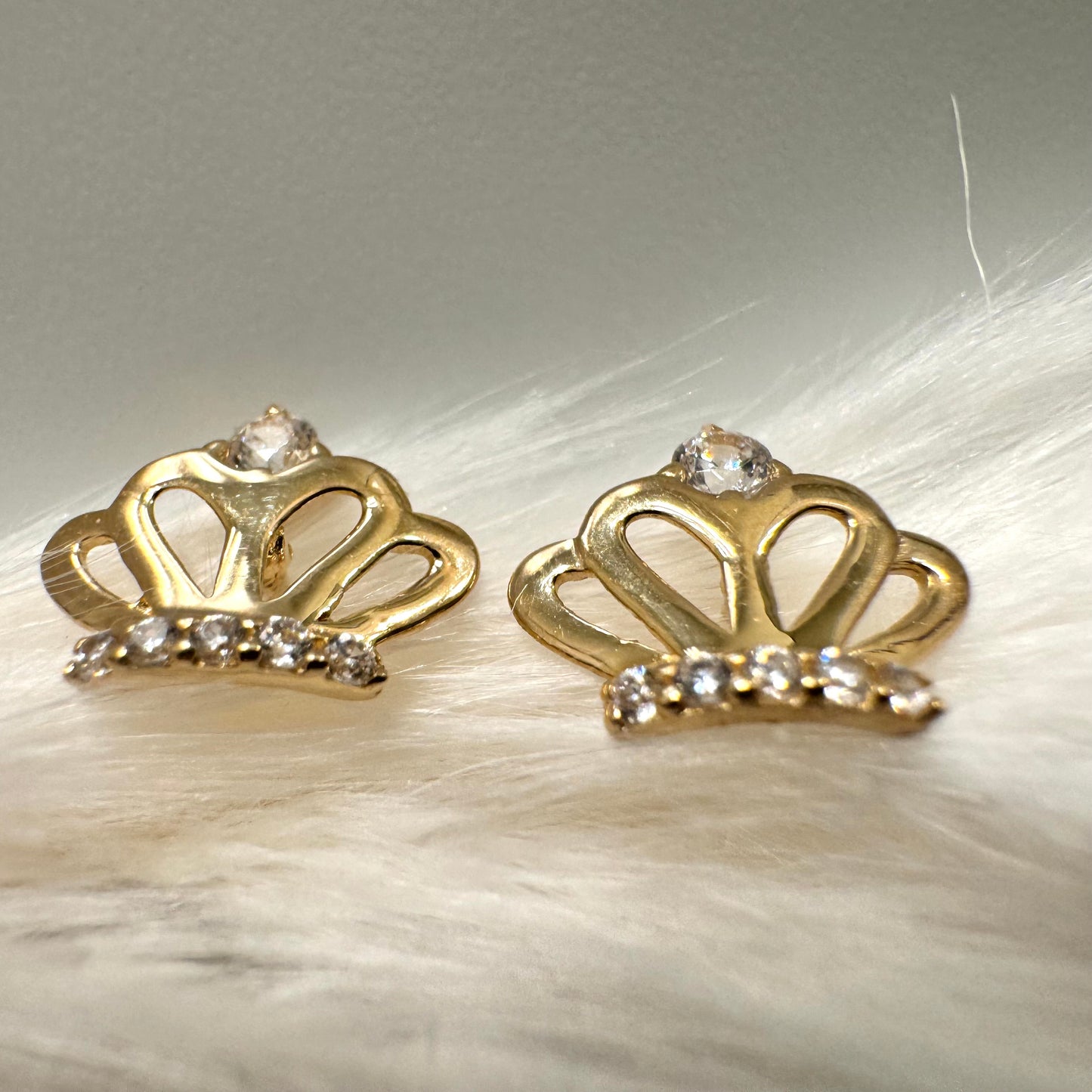 Crown Cz Earrings