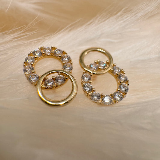 Dainty Cz Union of Opposites earring