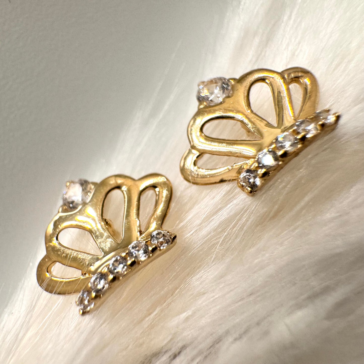 Crown Cz Earrings