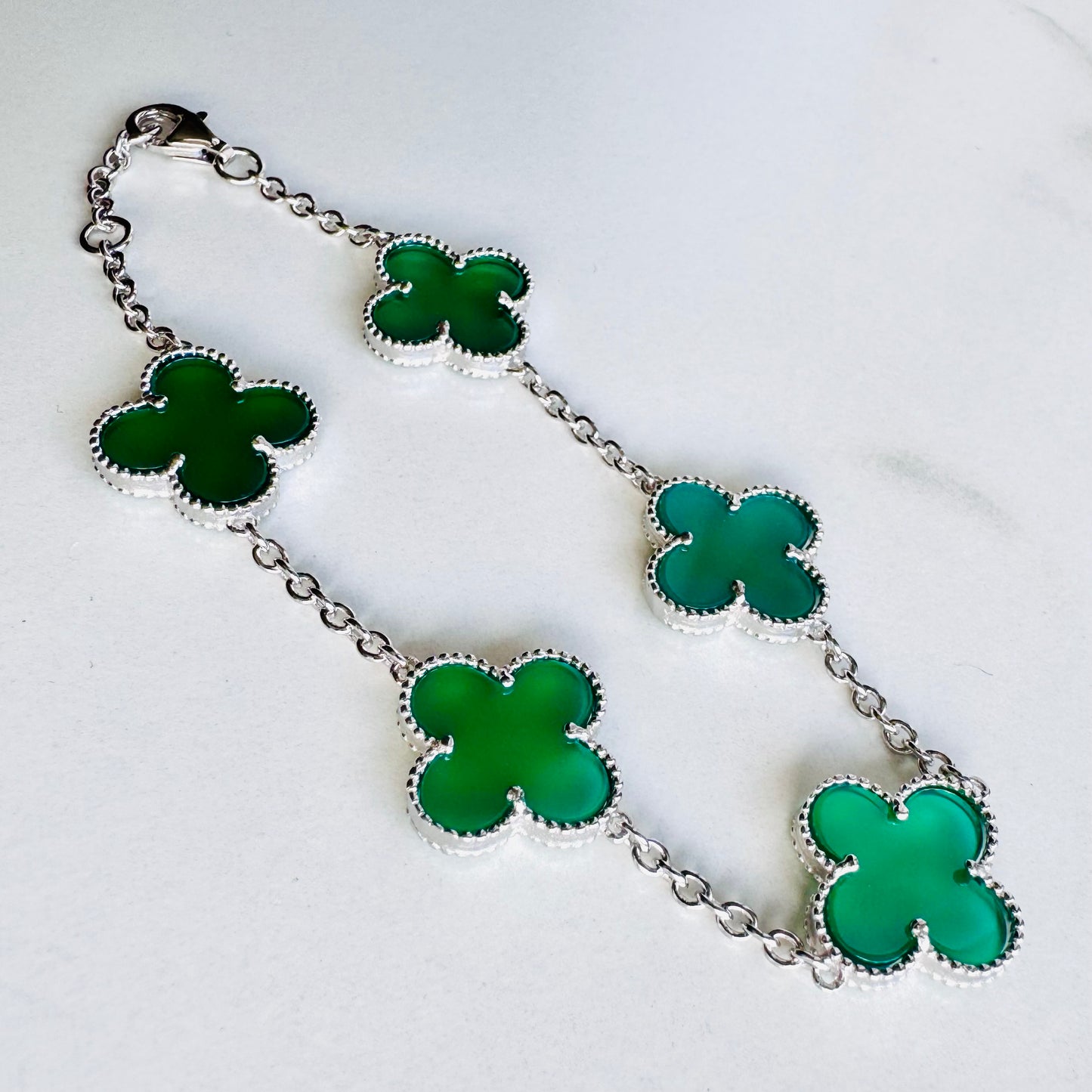 Bracelet Lucky Clover Large 14mm x 7.5”