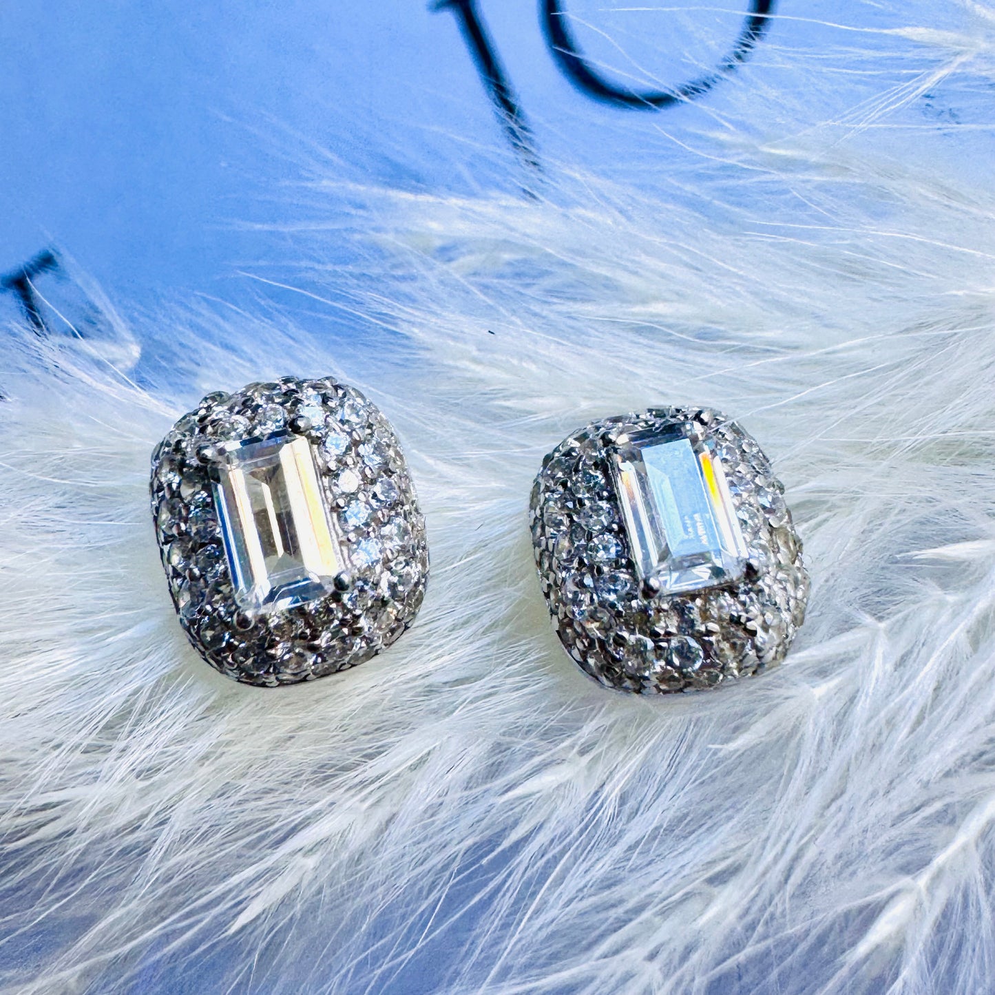 Small Emerald Cut Earrings