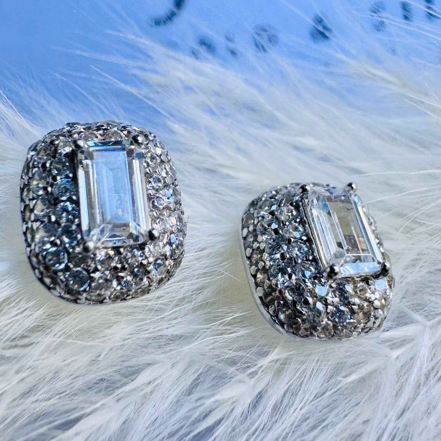 Small Emerald Cut Earrings